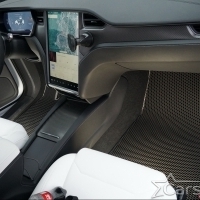 Двухслойные коврики EVA на Tesla Model X 6 мест 3 ряда (2015->) 