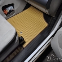 Автомобильные коврики EVA на Dodge Grand Caravan V (2007-2020) 2 ряд: кресла 1+1 не убираются в пол