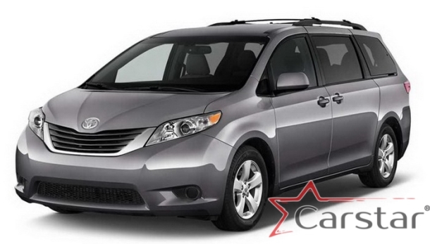Текстильные коврики для Toyota Sienna III 6 мест (2010-2020)