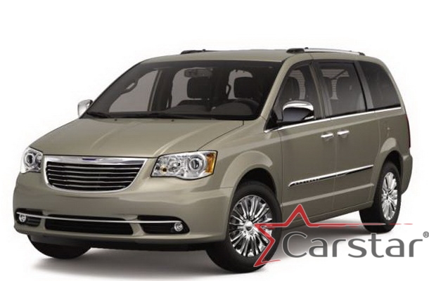 Текстильные коврики для Chrysler Town & Country V (2007->) 2 ряд: кресла 1+1 убираются в пол