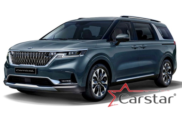 Двухслойные коврики EVA для Kia Carnival IV (7мест) Корея (2020->) 